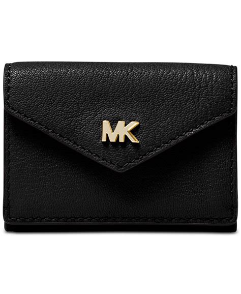 Michael Kors Shiny Leather Trifold Flap Wallet 